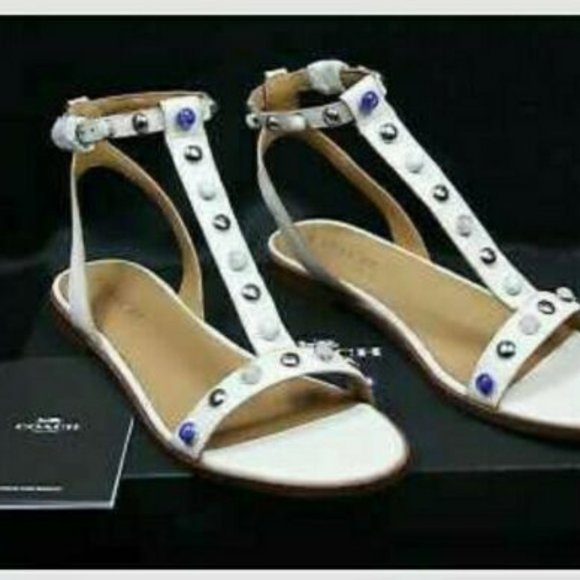 Coach Sadie semi matte calf  sandals - Picture 1 of 8